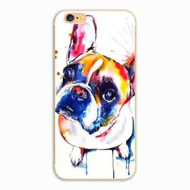 French Bulldog Transparent Hard Plastic Phone Cover for iPhone
