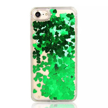 Load image into Gallery viewer, Luxury Love Heart Dynamic Liquid Quicksand Sequins Phone Case For iPhone X 8 6 6S 7 8 Plus SE 5 5S Soft TPU Frame Back Cover