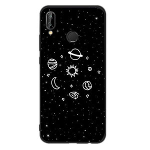 Space Man Cat Love Heart Pattern Cover For Huawei case