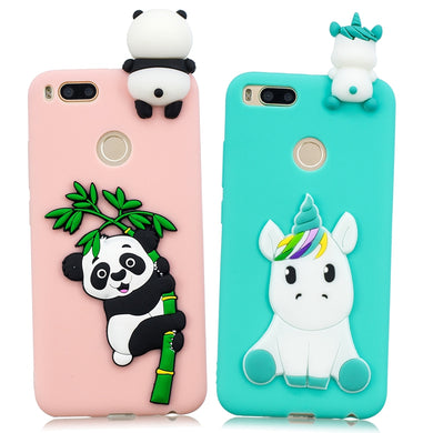 Xiaomi  3D Unicorn Panda Patch Silicone Phone Case
