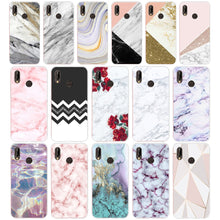 Load image into Gallery viewer, Pink Blue  Ink Marble for Huawei Case Cover Soft Silicone
