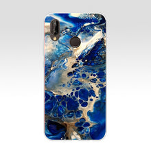 Load image into Gallery viewer, Pink Blue  Ink Marble for Huawei Case Cover Soft Silicone