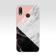 Load image into Gallery viewer, Pink Blue  Ink Marble for Huawei Case Cover Soft Silicone