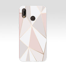 Load image into Gallery viewer, Pink Blue  Ink Marble for Huawei Case Cover Soft Silicone