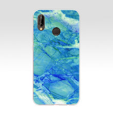 Load image into Gallery viewer, Pink Blue  Ink Marble for Huawei Case Cover Soft Silicone