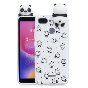 Xiaomi  3D Cute Panda Unicorn Silicone Phone Case