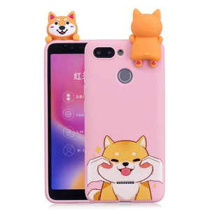 Xiaomi  3D Cute Panda Unicorn Silicone Phone Case