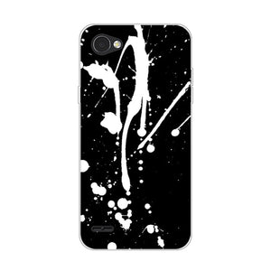 for LG  Case,Silicon Black graffiti Painting Soft