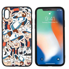 Load image into Gallery viewer, Gravity Falls Black Scrub Silicone Phone Soft Case Cover for iPhone