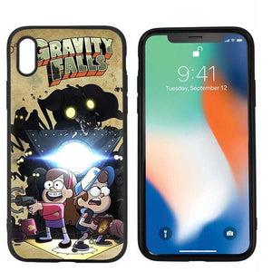 Gravity Falls Black Scrub Silicone Phone Soft Case Cover for iPhone