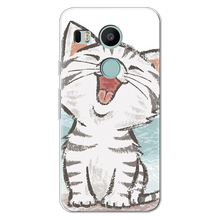 Load image into Gallery viewer, Cute Cartoon Cat fundas Case for LG Nexus 5X Case Silicone 5.2&quot; Ultra Thin Soft TPU Rubber Clear Bags Back Print Coque Cover