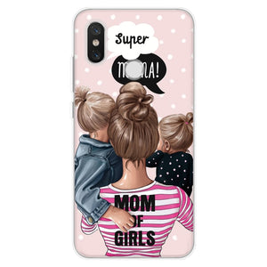 Black Brown Hair Baby Mom Girl Case For Xiaomi case