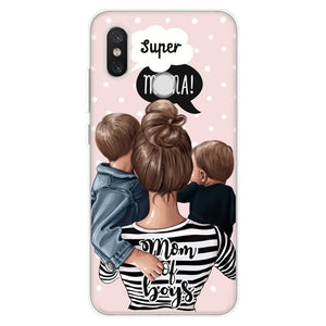 Black Brown Hair Baby Mom Girl Case For Xiaomi case