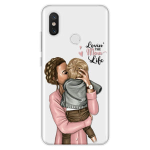 Black Brown Hair Baby Mom Girl Case For Xiaomi case