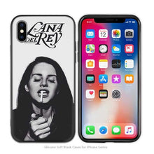 Load image into Gallery viewer, Case Cover for iPhone Scrub Silicone Phone Cases Soft Singer model Lana Del Rey