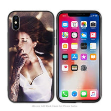 Load image into Gallery viewer, Case Cover for iPhone Scrub Silicone Phone Cases Soft Singer model Lana Del Rey