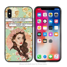 Load image into Gallery viewer, Case Cover for iPhone Scrub Silicone Phone Cases Soft Singer model Lana Del Rey
