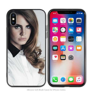 Case Cover for iPhone Scrub Silicone Phone Cases Soft Singer model Lana Del Rey