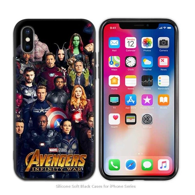 Case Cover for iPhoneScrub Silicone Phone Cases Soft Marvel Superheroes