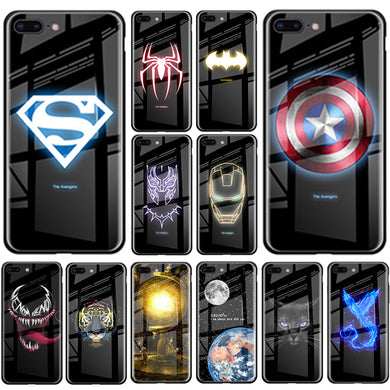 Marvel Luminous Tempered Glass Cases For iPhone