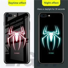 Load image into Gallery viewer, Marvel Luminous Tempered Glass Cases For iPhone