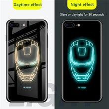 Load image into Gallery viewer, Marvel Luminous Tempered Glass Cases For iPhone