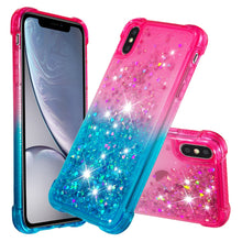 Load image into Gallery viewer, Reinforced Glitter Gradient Liquid Quicksand Bumper Case for iPhone