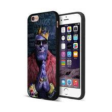 Load image into Gallery viewer, Black tpu case for iphone  Marvel Avengers captain ironman thanos