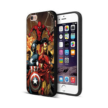 Load image into Gallery viewer, Black tpu case for iphone  Marvel Avengers captain ironman thanos