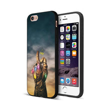 Load image into Gallery viewer, Black tpu case for iphone  Marvel Avengers captain ironman thanos