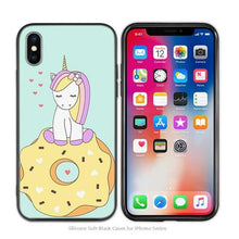Load image into Gallery viewer, Case Cover for iPhone Scrub Silicone Phone Cases Soft Cute Unicorn Cartoon