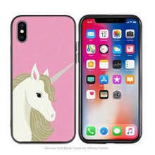 Load image into Gallery viewer, Case Cover for iPhone Scrub Silicone Phone Cases Soft Cute Unicorn Cartoon