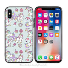 Load image into Gallery viewer, Case Cover for iPhone Scrub Silicone Phone Cases Soft Cute Unicorn Cartoon