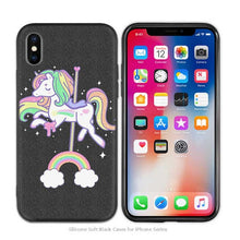 Load image into Gallery viewer, Case Cover for iPhone Scrub Silicone Phone Cases Soft Cute Unicorn Cartoon