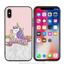 Load image into Gallery viewer, Case Cover for iPhone Scrub Silicone Phone Cases Soft Cute Unicorn Cartoon