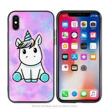 Load image into Gallery viewer, Case Cover for iPhone Scrub Silicone Phone Cases Soft Cute Unicorn Cartoon
