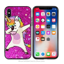 Load image into Gallery viewer, Case Cover for iPhone Scrub Silicone Phone Cases Soft Cute Unicorn Cartoon