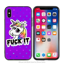 Load image into Gallery viewer, Case Cover for iPhone Scrub Silicone Phone Cases Soft Cute Unicorn Cartoon