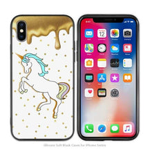 Load image into Gallery viewer, Case Cover for iPhone Scrub Silicone Phone Cases Soft Cute Unicorn Cartoon
