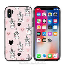 Load image into Gallery viewer, Case Cover for iPhone Scrub Silicone Phone Cases Soft Cute Unicorn Cartoon
