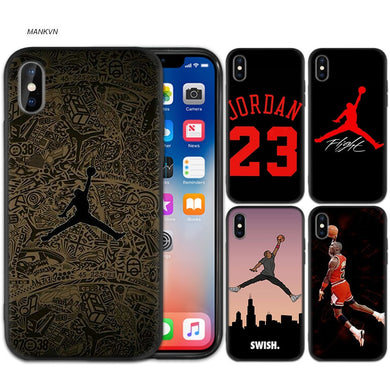 Case Cover for iPhone Scrub Silicone Phone Cases Soft Michael Jordan Air 23 Basketball Me