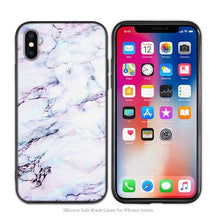 Load image into Gallery viewer, Case Cover for iPhone Scrub Silicone Phone Cases Soft White Marble
