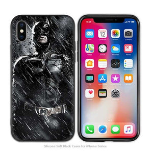 Case Cover for iPhone Scrub Silicone Phone Cases Soft Batman Superhero