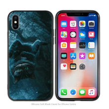 Load image into Gallery viewer, Cute Funny Black Cats kittens Black Scrub Silicone Soft Case Cover Shell for iPhone