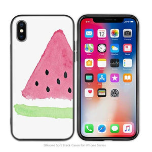 Case Cover for iPhone Scrub Silicone Phone Cases Soft Simple Painting