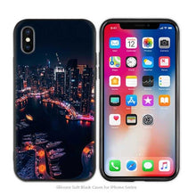 Load image into Gallery viewer, Case Cover for iPhone Silicone Phone Cases Soft Night city