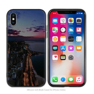 Case Cover for iPhone Silicone Phone Cases Soft Night city