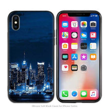 Load image into Gallery viewer, Case Cover for iPhone Silicone Phone Cases Soft Night city