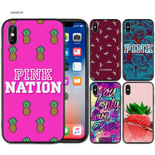 Load image into Gallery viewer, Case Cover for iPhone Silicone Phone Cases Soft Pink Marble Lace Fruits