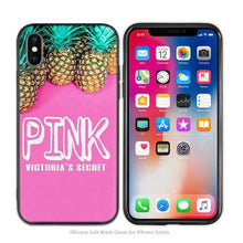 Load image into Gallery viewer, Case Cover for iPhone Silicone Phone Cases Soft Pink Marble Lace Fruits